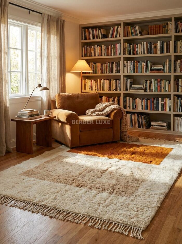 Modern Moroccan Rug - Authentic Beni Ourain Wool Carpet - Image 6