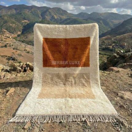 Modern Moroccan Rug - Authentic Beni Ourain Wool Carpet