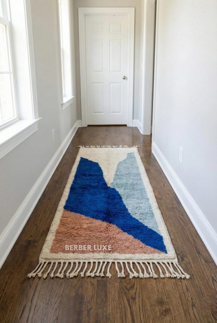 Rugs for Living Room: Boho Wool Area Rug, Large Modern Floor Carpet - Image 5
