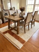 Brown Area Rugs 8x10, Handmade Wool Moroccan Rug, Earth Tone Living Room Decor - Image 7