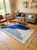 Rugs for Living Room: Boho Wool Area Rug, Large Modern Floor Carpet - Image 7