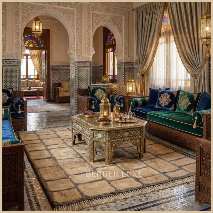 Handmade Beni Mrirt Berber Rug – Large Moroccan Wool Carpet - Image 4