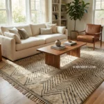 Abstract Rug Modern Area Rug, - Image 3