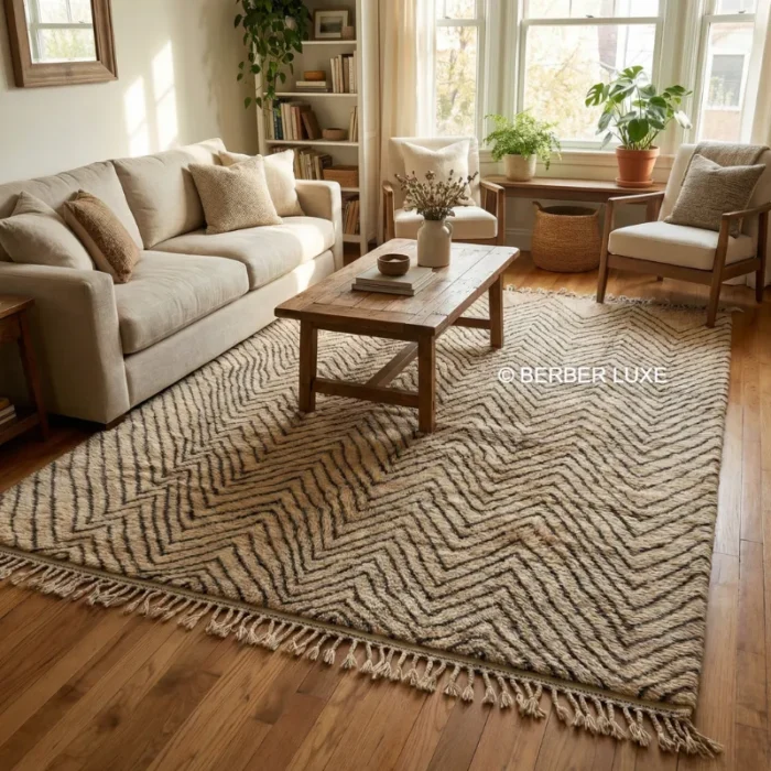 Abstract Rug Modern Area Rug, - Image 5