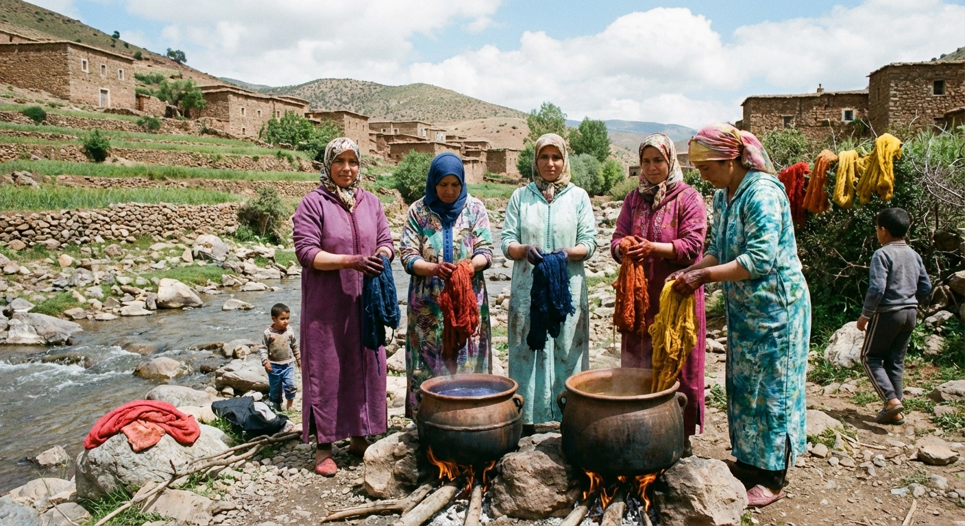 Natural dyeing process