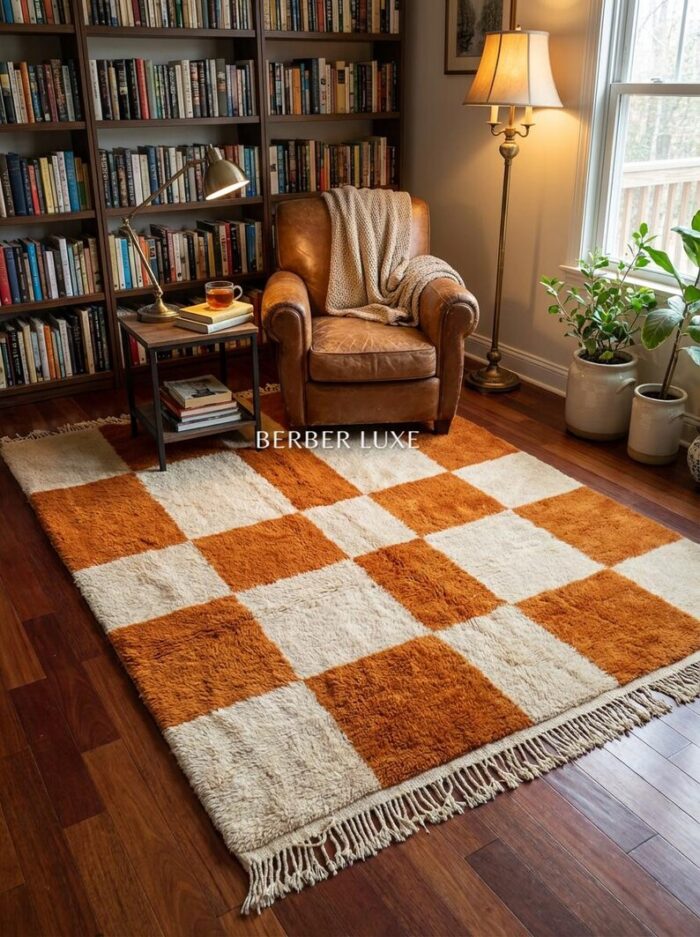 Handmade Brown Wool Area Rug