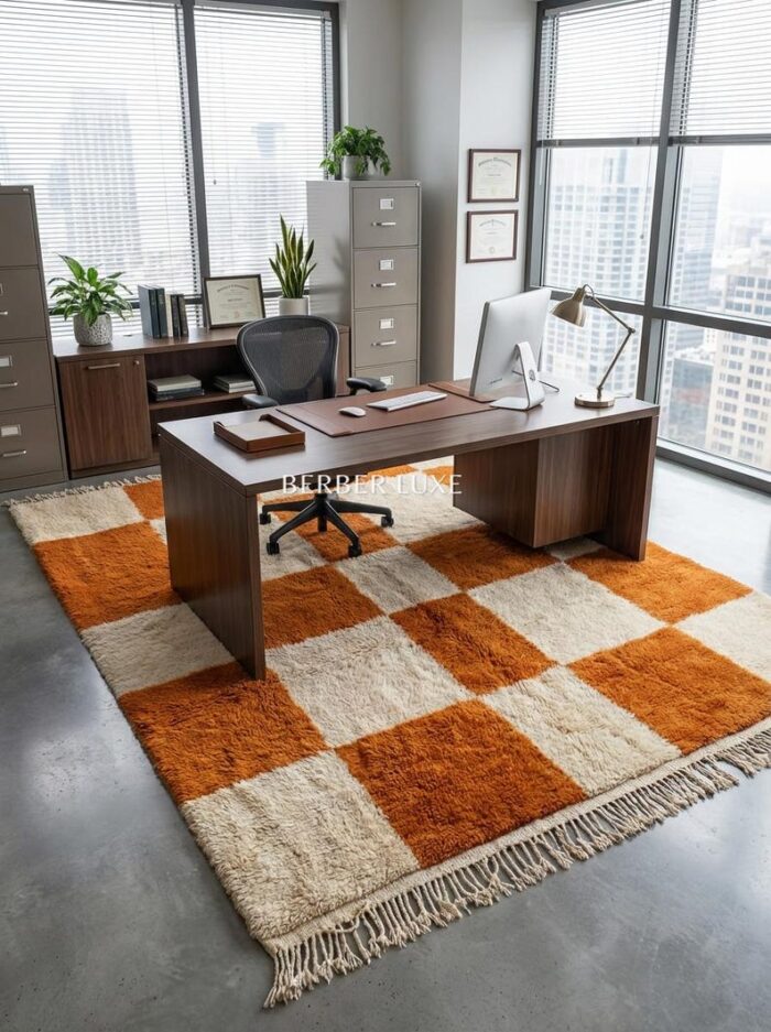 Handmade Brown Wool Area Rug