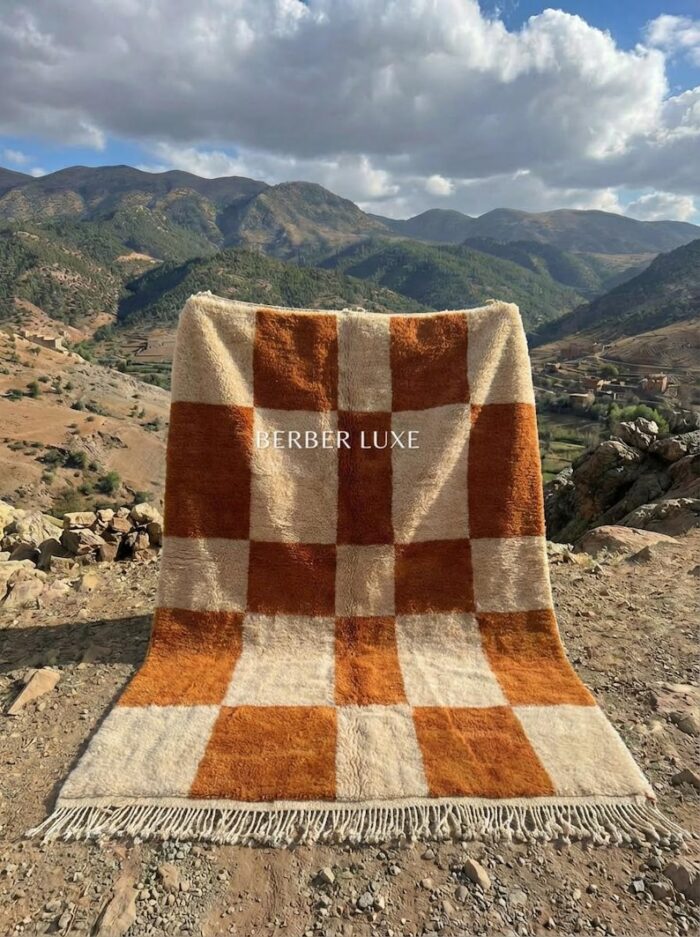 Handmade Brown Wool Area Rug