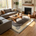 Wool Living Room Rug, Handmade Wool Area Rug, Moroccan Wool Carpet, - Image 12