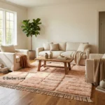 Large Living Room Rug, Handmade Area Rug, Boho Moroccan Carpet, Neutral Home Decor Rug - Image 5