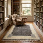 Wool Living Room Rug, Handmade Wool Area Rug, Moroccan Wool Carpet, - Image 7