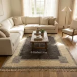 Wool Living Room Rug, Handmade Wool Area Rug, Moroccan Wool Carpet, - Image 10