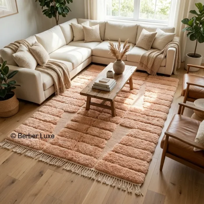 Large Living Room Rug, Handmade Area Rug, Boho Moroccan Carpet, Neutral Home Decor Rug - Image 11