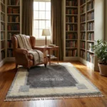 Wool Living Room Rug, Handmade Wool Area Rug, Moroccan Wool Carpet, - Image 11