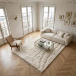 Moroccan rug, Beni Ourain rug, Wool area rug, Berber rug, Living room rug, Large floor mat, Boho home decor, Modern rug, Atlas carpet, Handwoven rug, Fluffy wool rug, Custom rug, Neutral rug