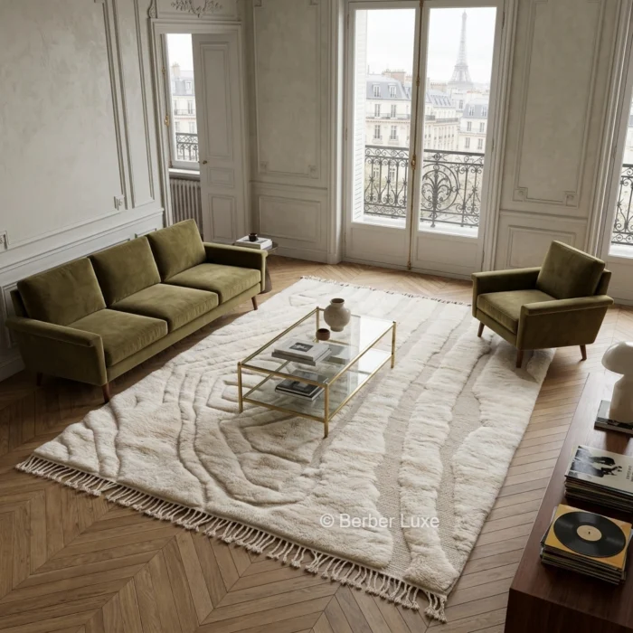 Moroccan rug, Beni Ourain rug, Wool area rug, Berber rug, Living room rug, Large floor mat, Boho home decor, Modern rug, Atlas carpet, Handwoven rug, Fluffy wool rug, Custom rug, Neutral rug