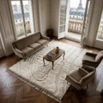 Moroccan rug, Beni Ourain rug, Wool area rug, Berber rug, Living room rug, Large floor mat, Boho home decor, Modern rug, Atlas carpet, Handwoven rug, Fluffy wool rug, Custom rug, Neutral rug