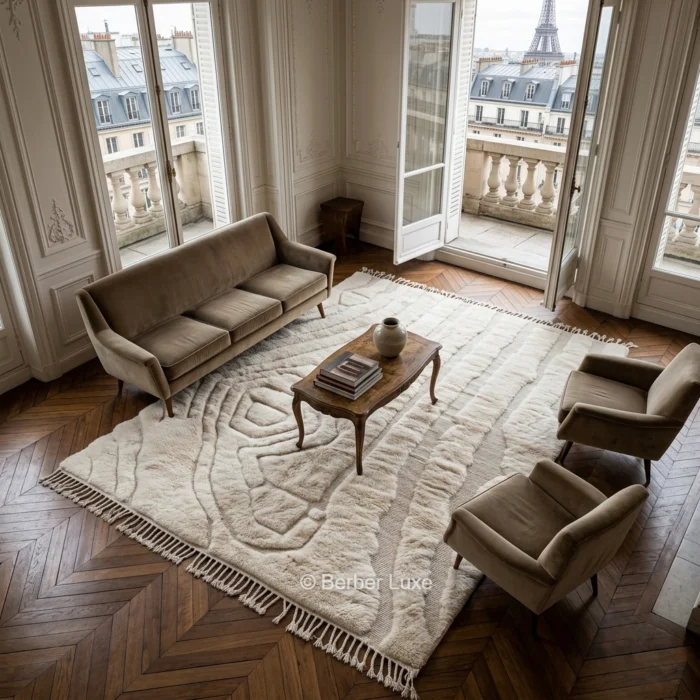 Moroccan rug, Beni Ourain rug, Wool area rug, Berber rug, Living room rug, Large floor mat, Boho home decor, Modern rug, Atlas carpet, Handwoven rug, Fluffy wool rug, Custom rug, Neutral rug