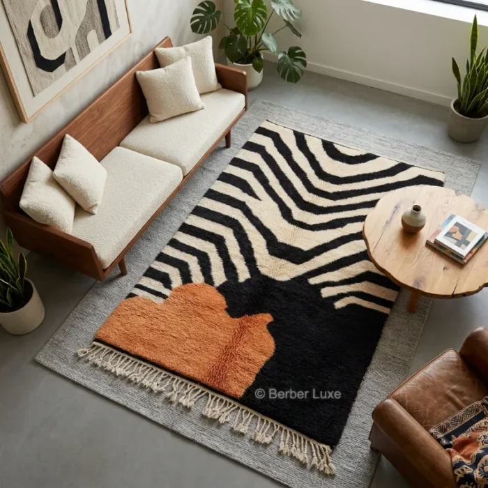 Handmade Shag Moroccan Rug,