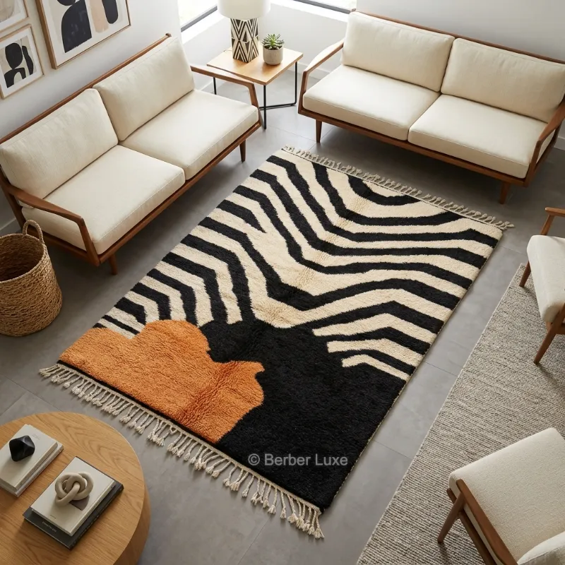 Handmade Shag Moroccan Rug,