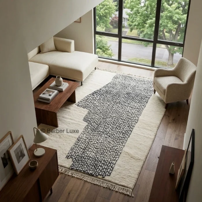 cool rugs, Handmade Moroccan Rug, Luxury Wool Berber Carpet, Large Area Rug - Image 5