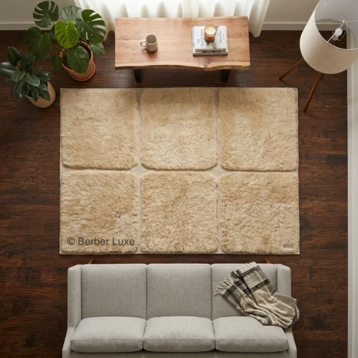 handcrafted rugs, Handmade Moroccan Wool Carpet, Luxury Berber Area Rug, Neutral Minimalist Living Room Decor, Custom Handwoven Floor Covering